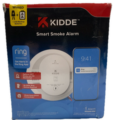 Kidde RGSAR-RW Wired Smart Smoke Alarm with Ring Alerts & AA Backup Battery