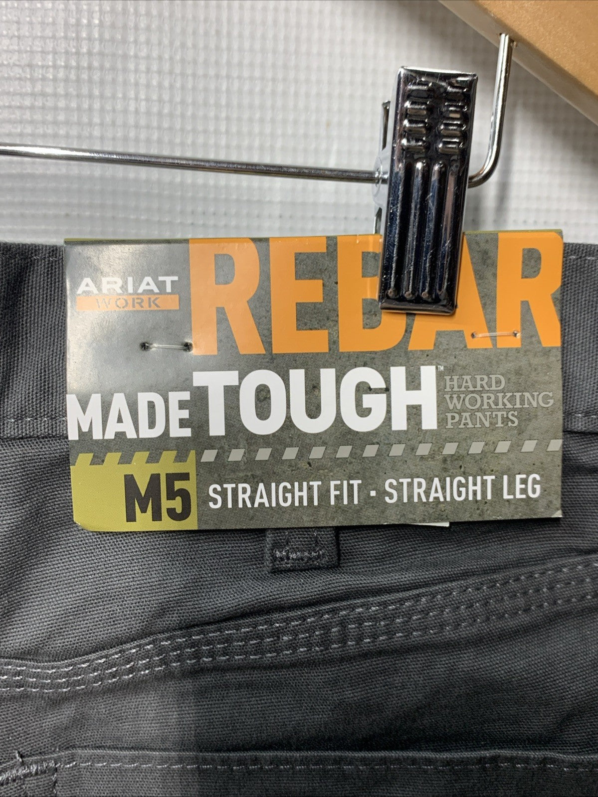 Ariat Men Rebar M5 Straight DuraStretch Made Tough Straight Pant Size 36/32