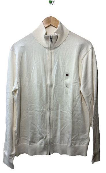 Tommy Hilfiger Men's Lightweight Full Zip Up Sweater Long Sleeve Size Large