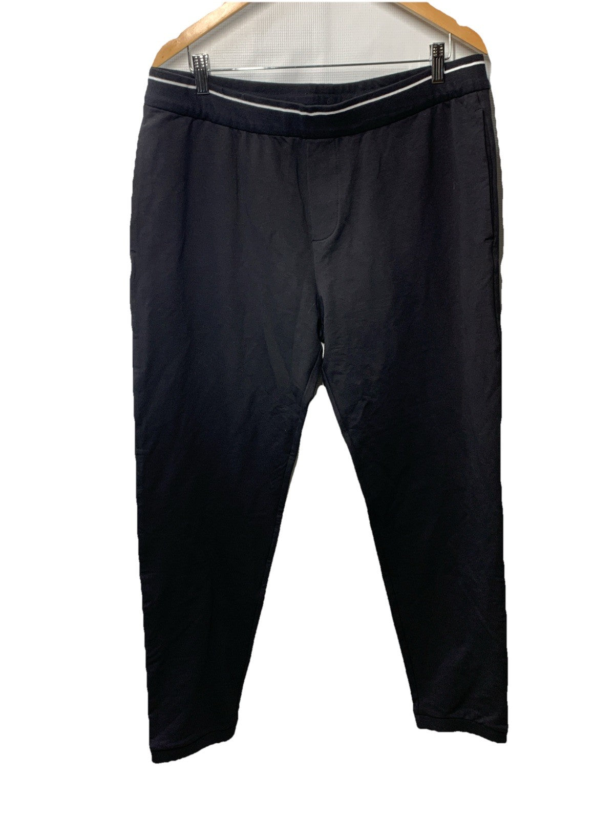Armani Exchange Men's Drawstring Jogger Long Pants with Pocket, Black Size Large