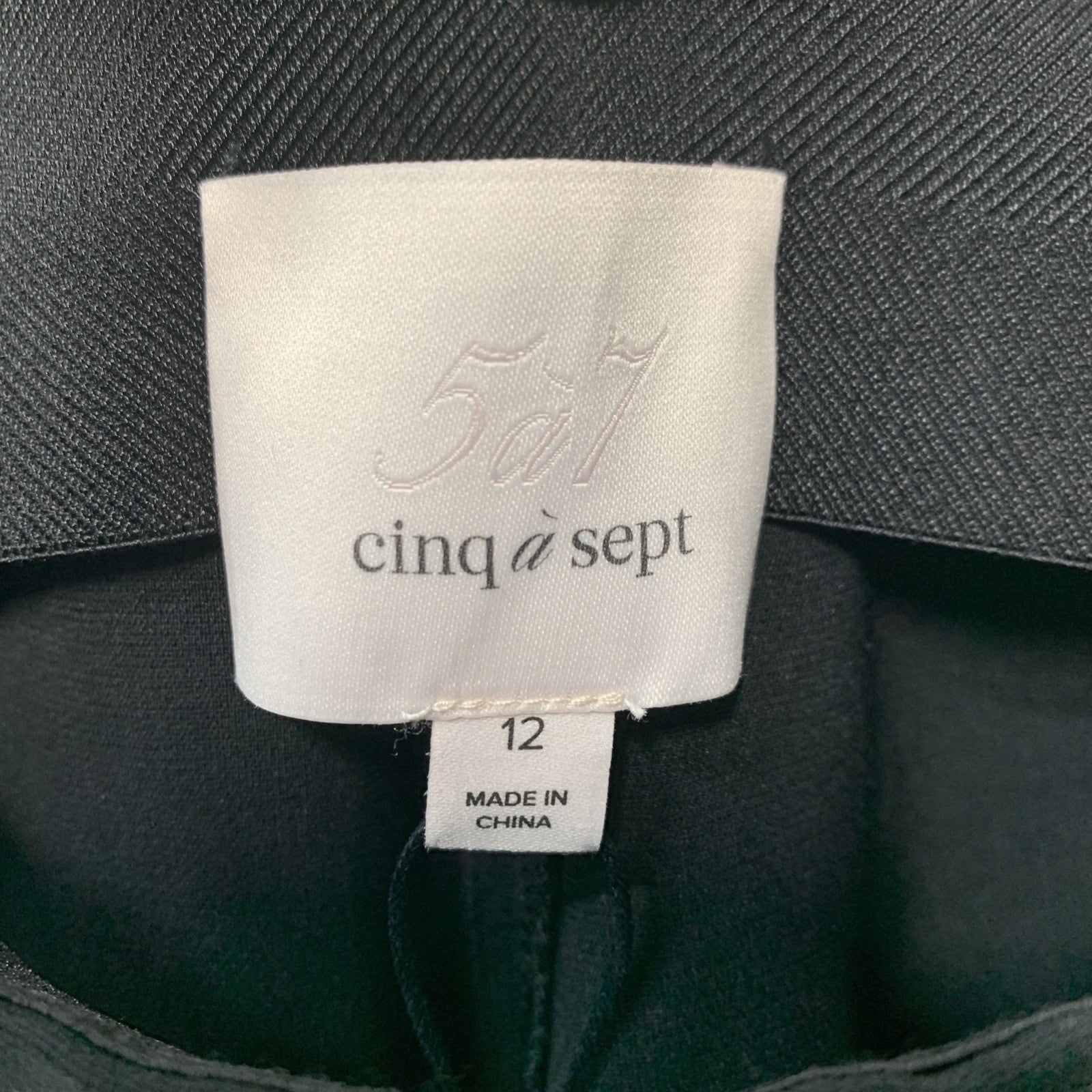 Cinq à Sept Women's Billie Pant High Rise Boot Cut Black Casual Work Size 12