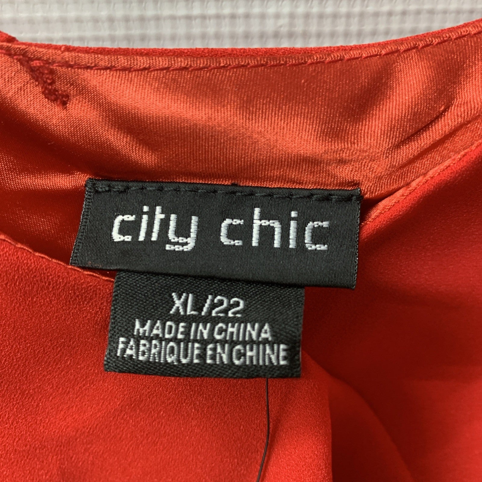 Chic City Waverly Spaghetti Strap Midi Bodycon Ruffle Dress Fiery Red Size XL