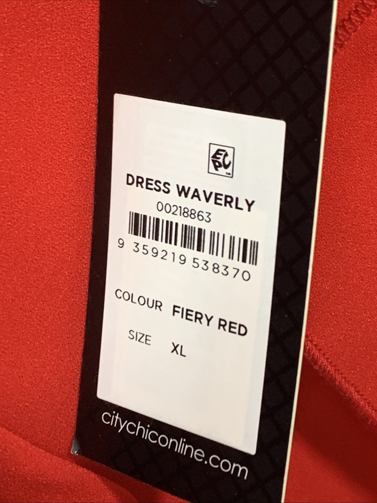 Chic City Waverly Spaghetti Strap Midi Bodycon Ruffle Dress Fiery Red Size XL