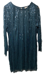 Avenue Women's Plus Size Nouveau Nights Cocktail Party Dress Long Sleeve Size 16