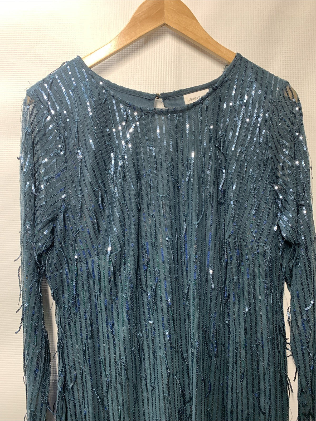 Avenue Women's Plus Size Nouveau Nights Cocktail Party Dress Long Sleeve Size 16