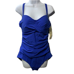 Profile by Gottex Tutti Frutti Solid Women's One-Piece Swimsuit Royal Size 16D