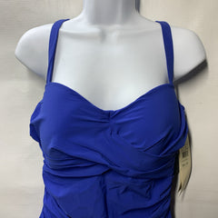 Profile by Gottex Tutti Frutti Solid Women's One-Piece Swimsuit Royal Size 16D