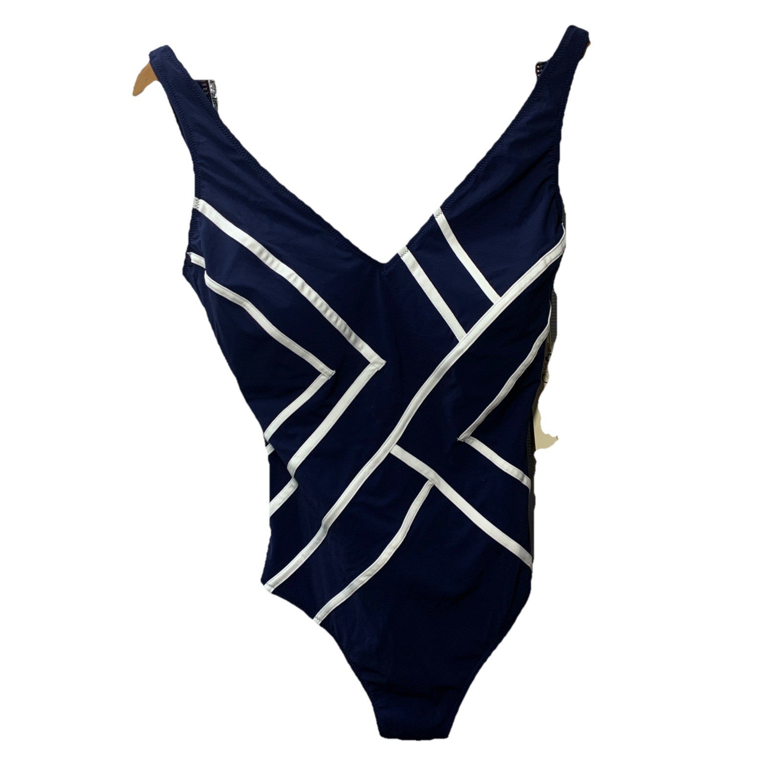 Gottex Women's Mirage Full Coverage Swimwear V-Neck Swimsuit One Piece Size 12