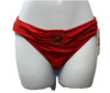 Michael Michael Kors Women’s Logo-Ring Belted Bikini Bottoms Red Underwear XS