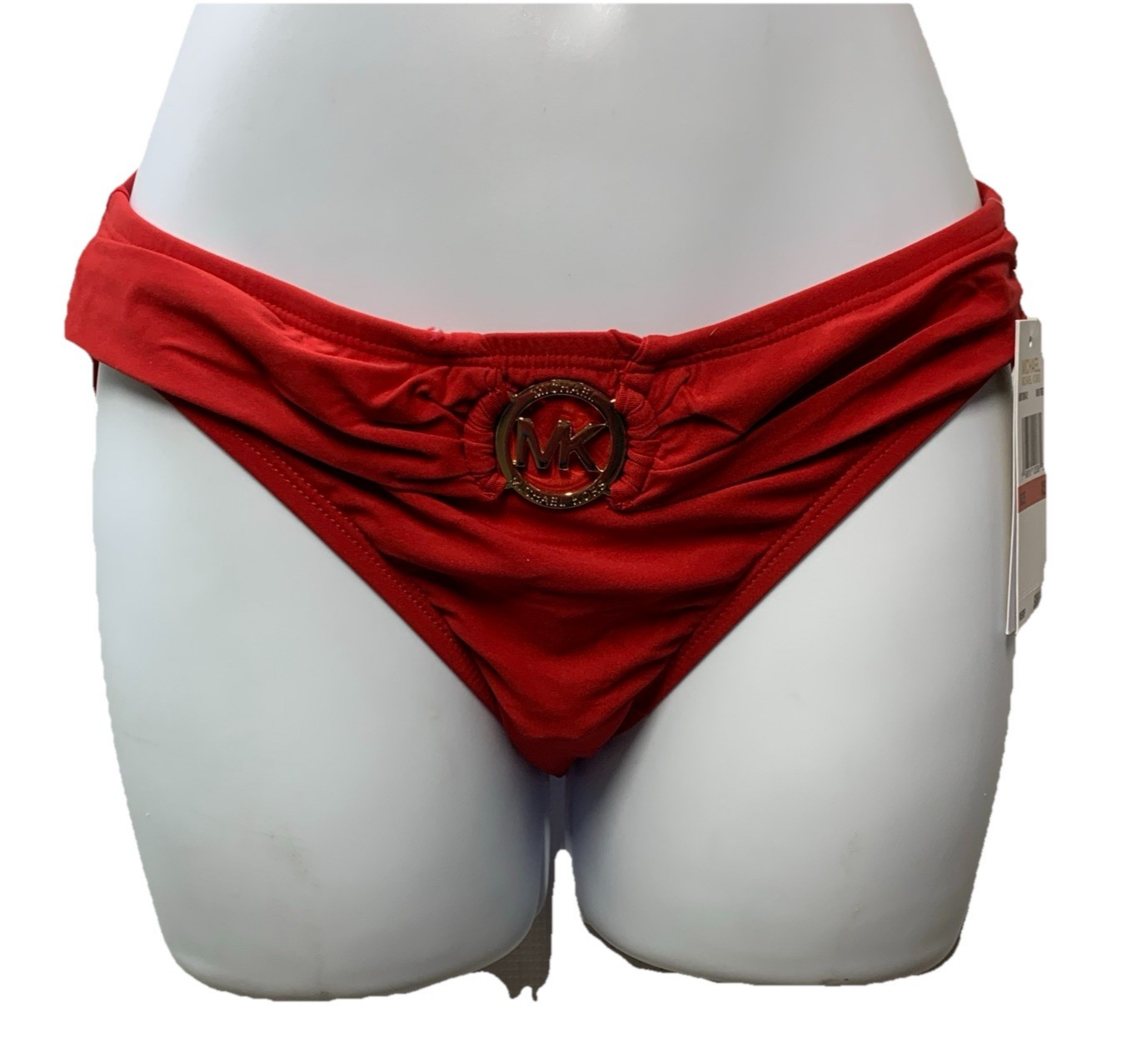 Michael Michael Kors Women’s Logo-Ring Bikini Bottoms Red Underwear Size Small