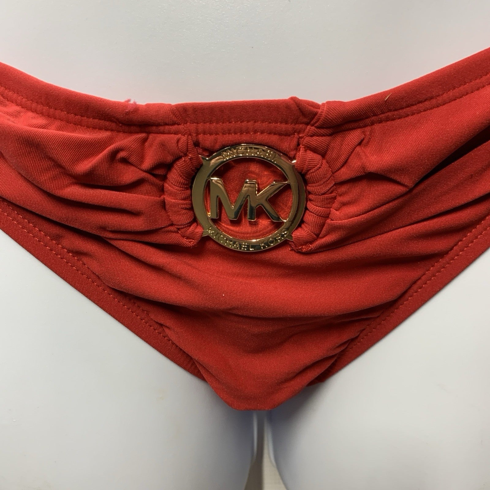 Michael Michael Kors Women’s Logo-Ring Bikini Bottoms Red Underwear Size Small