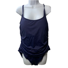 La Blanca Women's Island Goddess Lingerie One Piece Swimsuit Indigo Size 18W