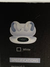 Open Ear Clip On Headphones Bluetooth 5.3 Wireless Earbuds YYK-S19 4HD Mic White