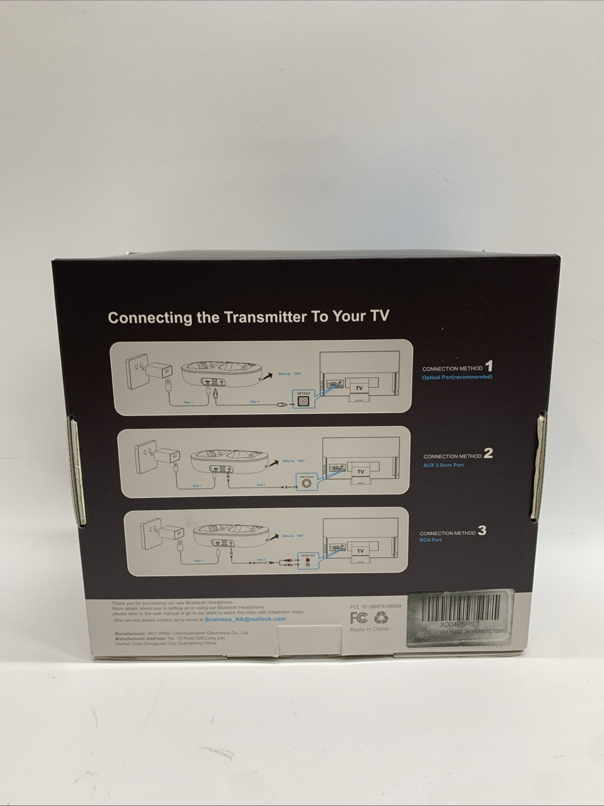 Wireless Headphones for TV, Crystal-Clear Sound, Great for Seniors, Black