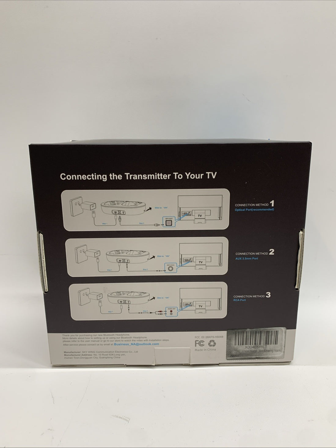 Wireless Headphones for TV, Crystal-Clear Sound, Great for Seniors, Black