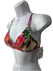 ROXY Swim Bikini Top Beach Classics Small Swimsuit Top Surf & Beachwear Blossom