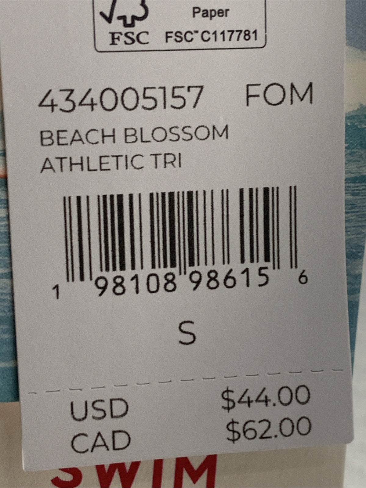 ROXY Swim Bikini Top Beach Classics Small Swimsuit Top Surf & Beachwear Blossom