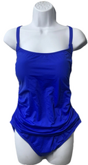 La Blanca Women's Island Goddess Lingerie One Piece Swimsuit Sapphire Size 18W