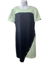 Tommy Hilfiger Women's Color-Blocked Asymmetric Scuba Dress Short Dress Size 12