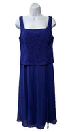 Alex Evenings Women's Dress Size 8P Midi Sleeveless New Years Cocktail Party