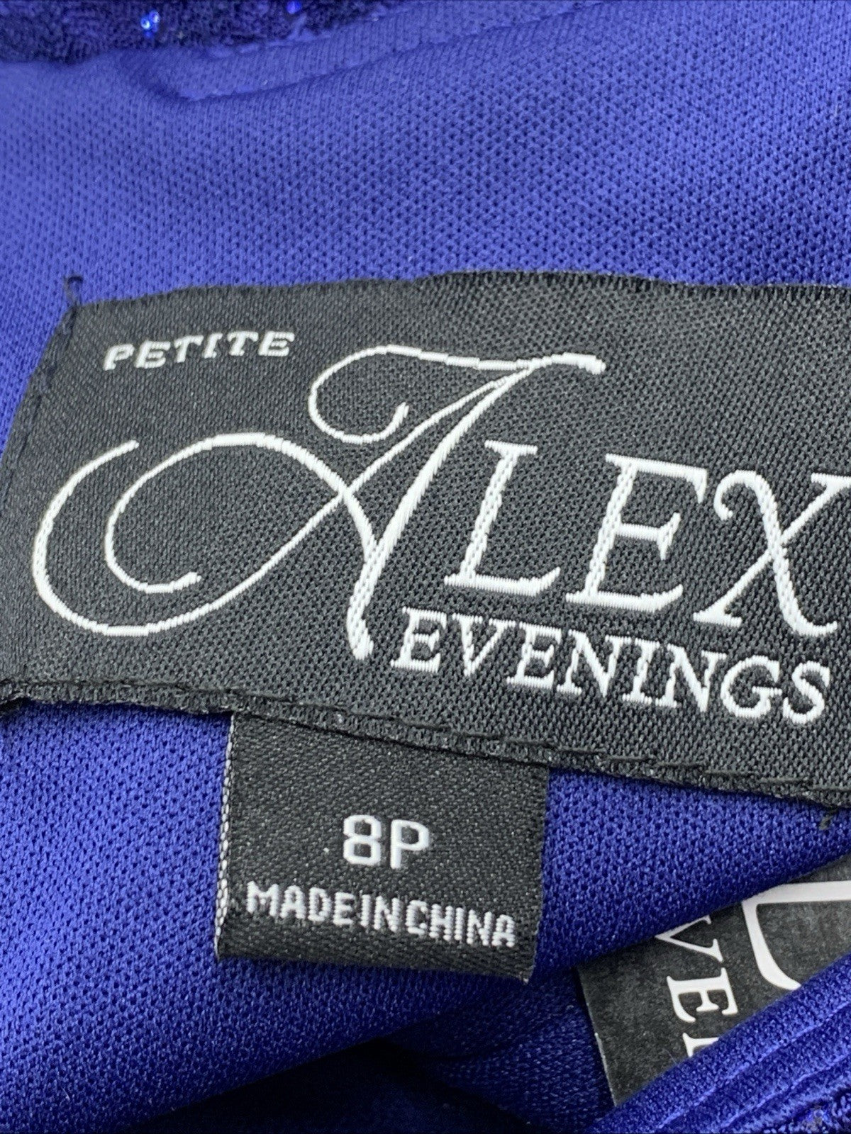 Alex Evenings Women's Dress Size 8P Midi Sleeveless New Years Cocktail Party