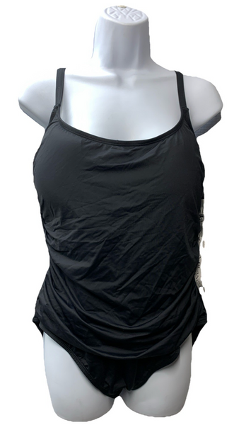 La Blanca Island Goddess Body Lingerie Mio One Piece Swimsuit Black Size 18W
