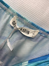 GRACE KARIN Women Strapless Casual Loose Ruched Long Maxi Dress Size S Blue