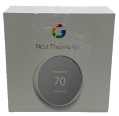 Google Nest Thermostat Smart Programmable Wi-Fi Thermostat Round for Home - Snow