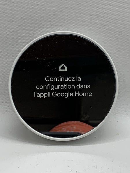 Google Nest Thermostat Smart Programmable Wi-Fi Thermostat Round for Home - Snow