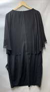 Hanna Nikole Women's Plus Size Chiffon Overlay Dress Size 20W, Black V-Neck