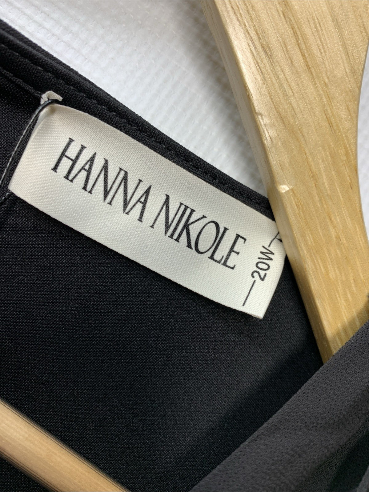 Hanna Nikole Women's Plus Size Chiffon Overlay Dress Size 20W, Black V-Neck