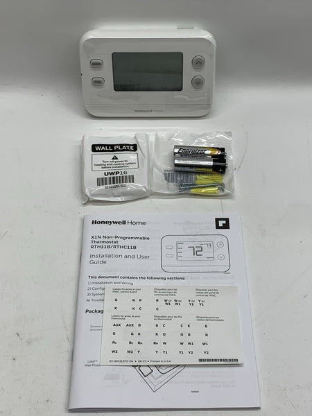 Honeywell Home RTH11B X1N Non-Programmable Thermostat Single-Stage 1 Heat/Cool