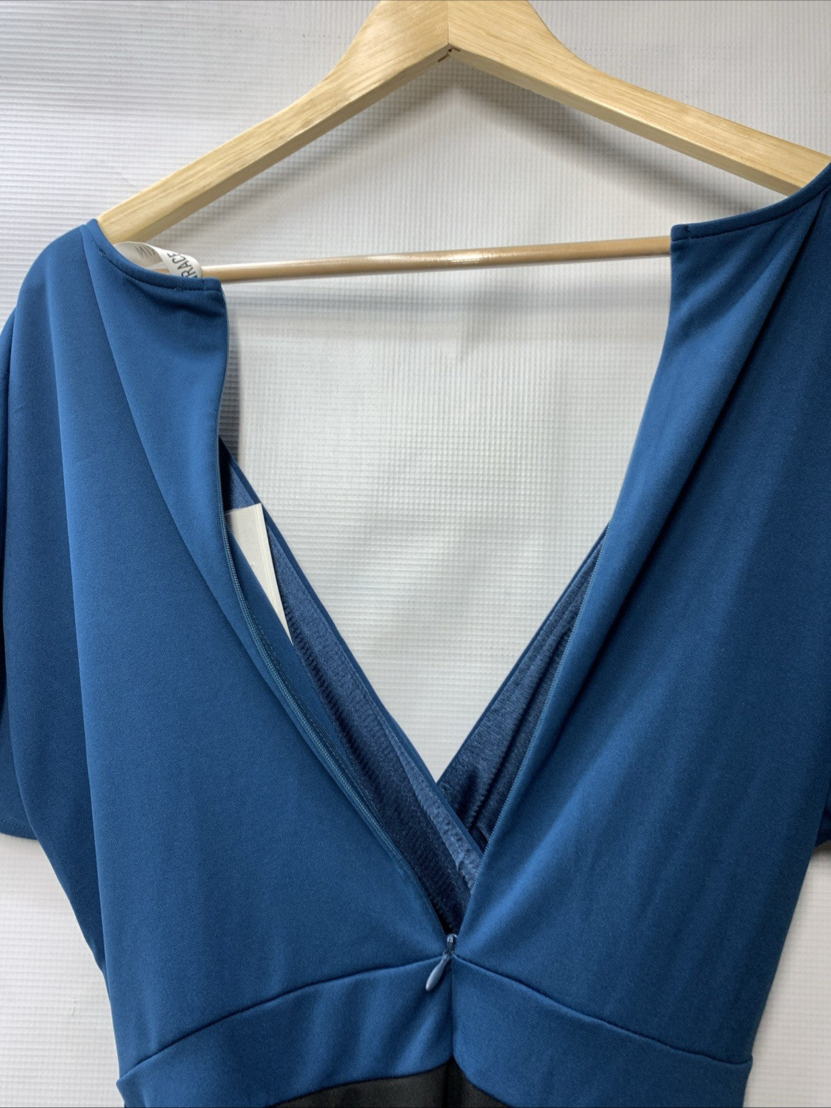 GRACE KARIN Women's Business Short Pencil Dress Size L Cocktail Party Blue/Black