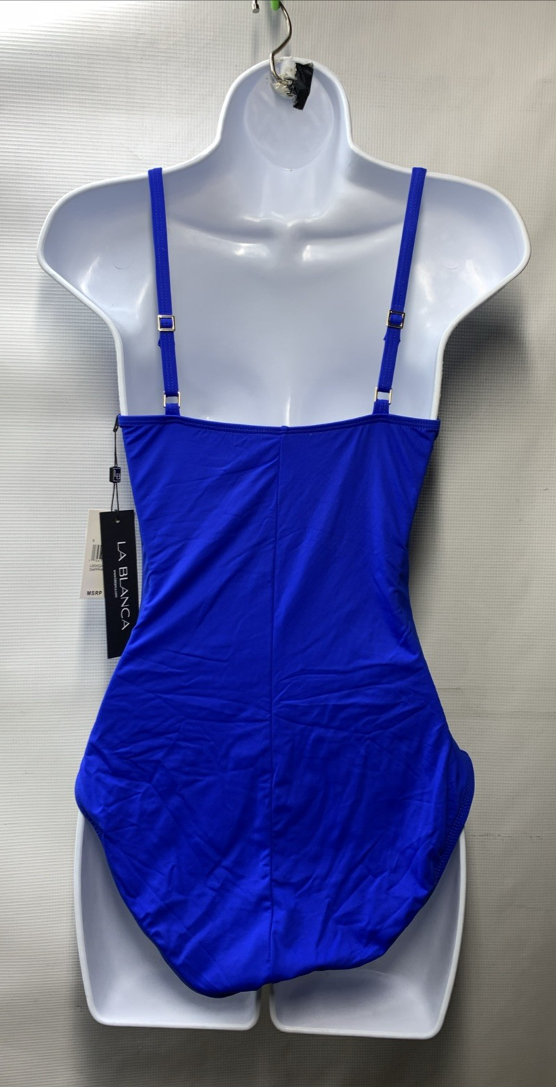 La Blanca L112048 Sapphire Island Goddess Lingerie One-Piece Swimsuit Size 8