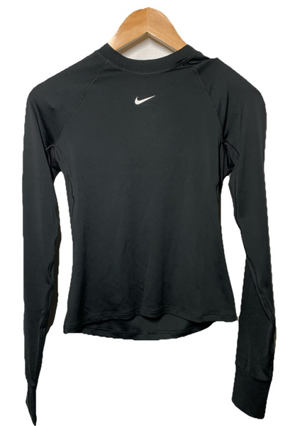 Nike Women's Victory Baselayer Dri-Fit Fitness Long Sleeve Top Size Small Black
