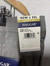 Haggar Men's Iron Free Premium Khaki Classic Fit Flat Front Pants Size 40Wx32L