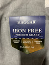 Haggar Men's Iron Free Premium Khaki Classic Fit Flat Front Pants Size 40Wx32L