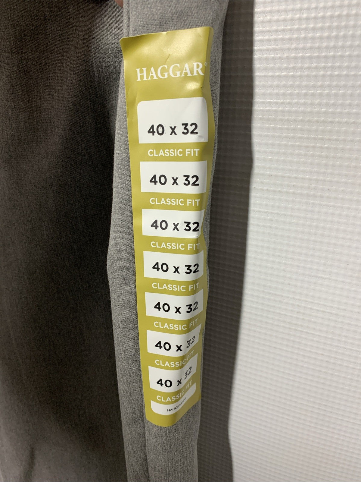 Haggar Men's Iron Free Premium Khaki Classic Fit Flat Front Pants Size 40Wx32L