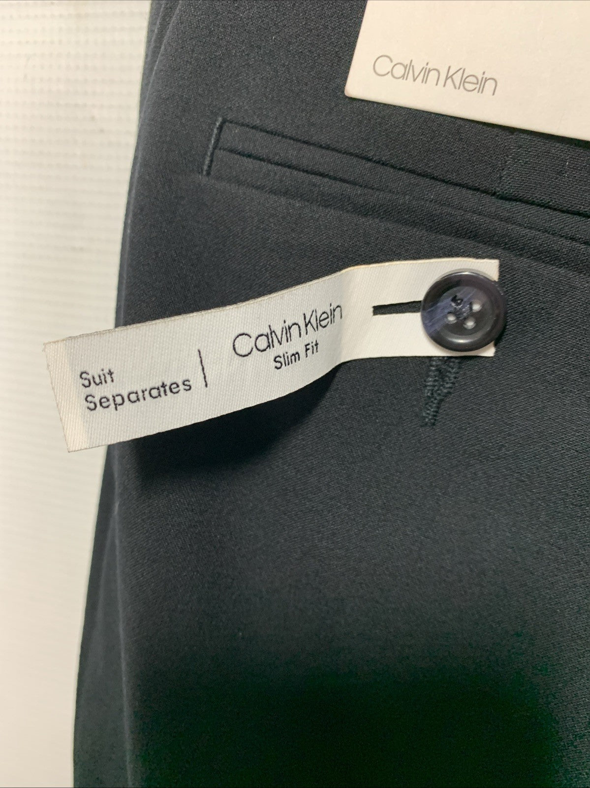 Calvin Klein Boys Flat-Front Bi-Stretch Long Dress Pant, Straight Leg Size 12