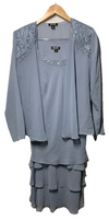 S.L. Fashions Petite Mother of Bride Jacket Dress Sequined Shoulder Size 12