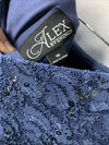 Alex Evenings Women's 3/4 Sleeve Stretch Lace Bodice Mock One Piece Gown Size 18