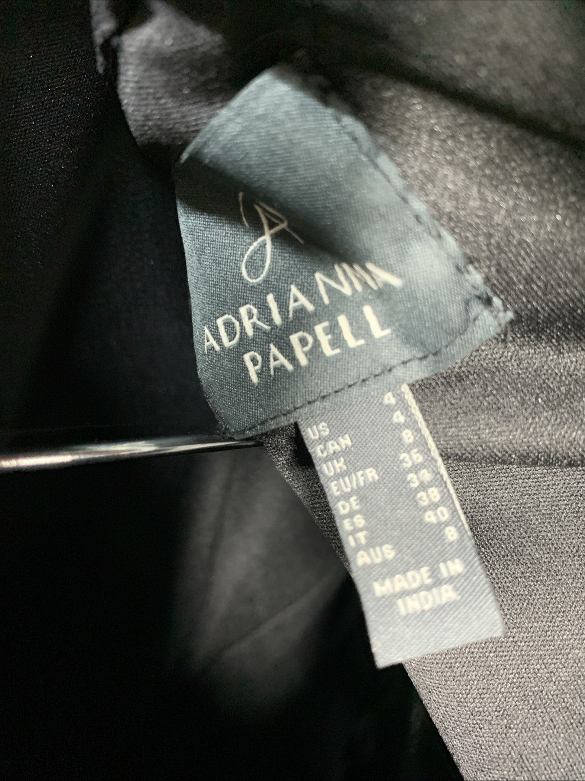 Adrianna Papell Halter Neck Cocktail Party Dress Sleeveless Black/Gold Size 4