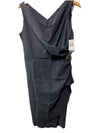 Alex Evenings Women's Charcoal Compression Embellished Ruched Dress Size 12