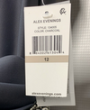Alex Evenings Women's Charcoal Compression Embellished Ruched Dress Size 12