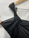 Alex Evenings Women's Draped Cold-Shoulder Evening Dress Formal Wedding Black 12