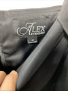 Alex Evenings Women's Draped Cold-Shoulder Evening Dress Formal Wedding Black 12