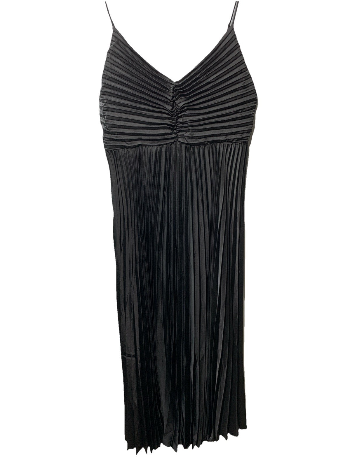 Petal & Pup Naira Pleated Maxi Dress Sleeveless V-neck Evening Wedding Black 16