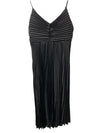 Petal & Pup Naira Pleated Maxi Dress Sleeveless V-neck Evening Wedding Black 16