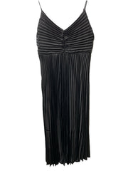 Petal & Pup Naira Pleated Maxi Dress Sleeveless V-neck Evening Wedding Black 16