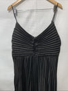 Petal & Pup Naira Pleated Maxi Dress Sleeveless V-neck Evening Wedding Black 16